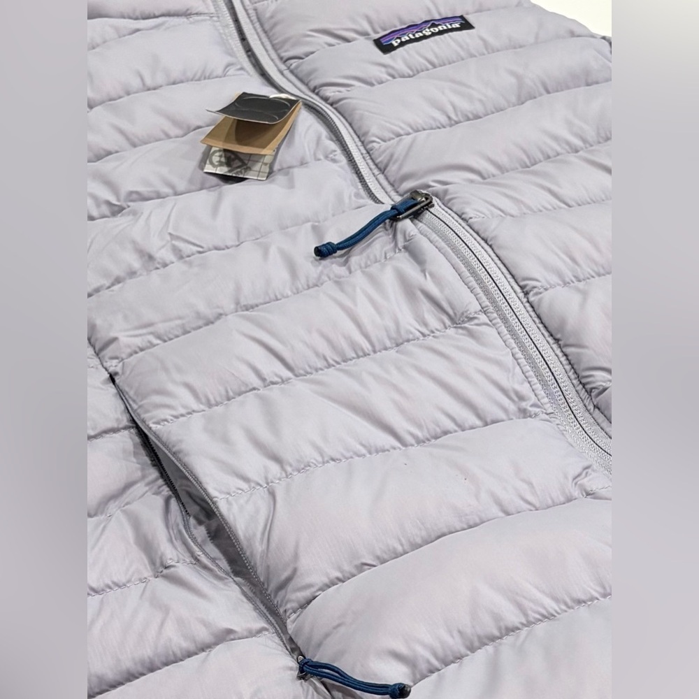 Patagonia Women's M Medium Down Sweater Vest Puffer Puff Herring Grey NWT Purple - Picture 7 of 8